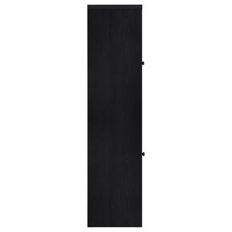 Denison Black 67-inch 2-Door Media Tower Storage Cabinet from Coaster - Luna Furniture