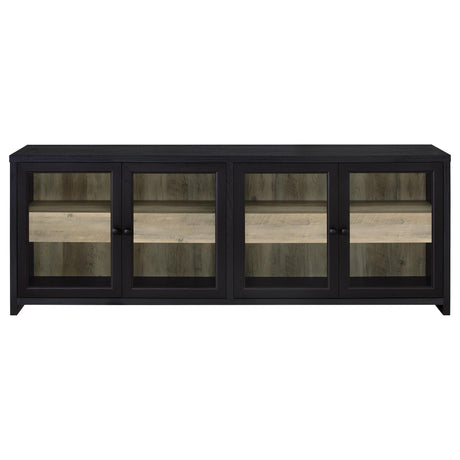 Denison Black 79-inch 4-Door TV Stand Media Console from Coaster - Luna Furniture