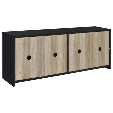 Denison Black 79-inch 4-Door TV Stand Media Console from Coaster - Luna Furniture