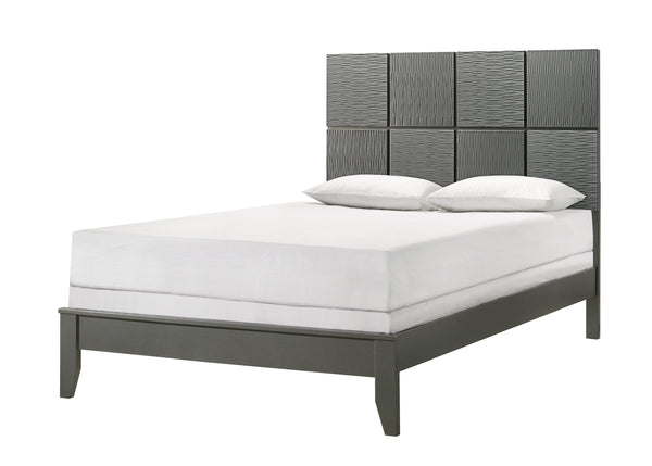 Denker Gunmetal King Panel Bed