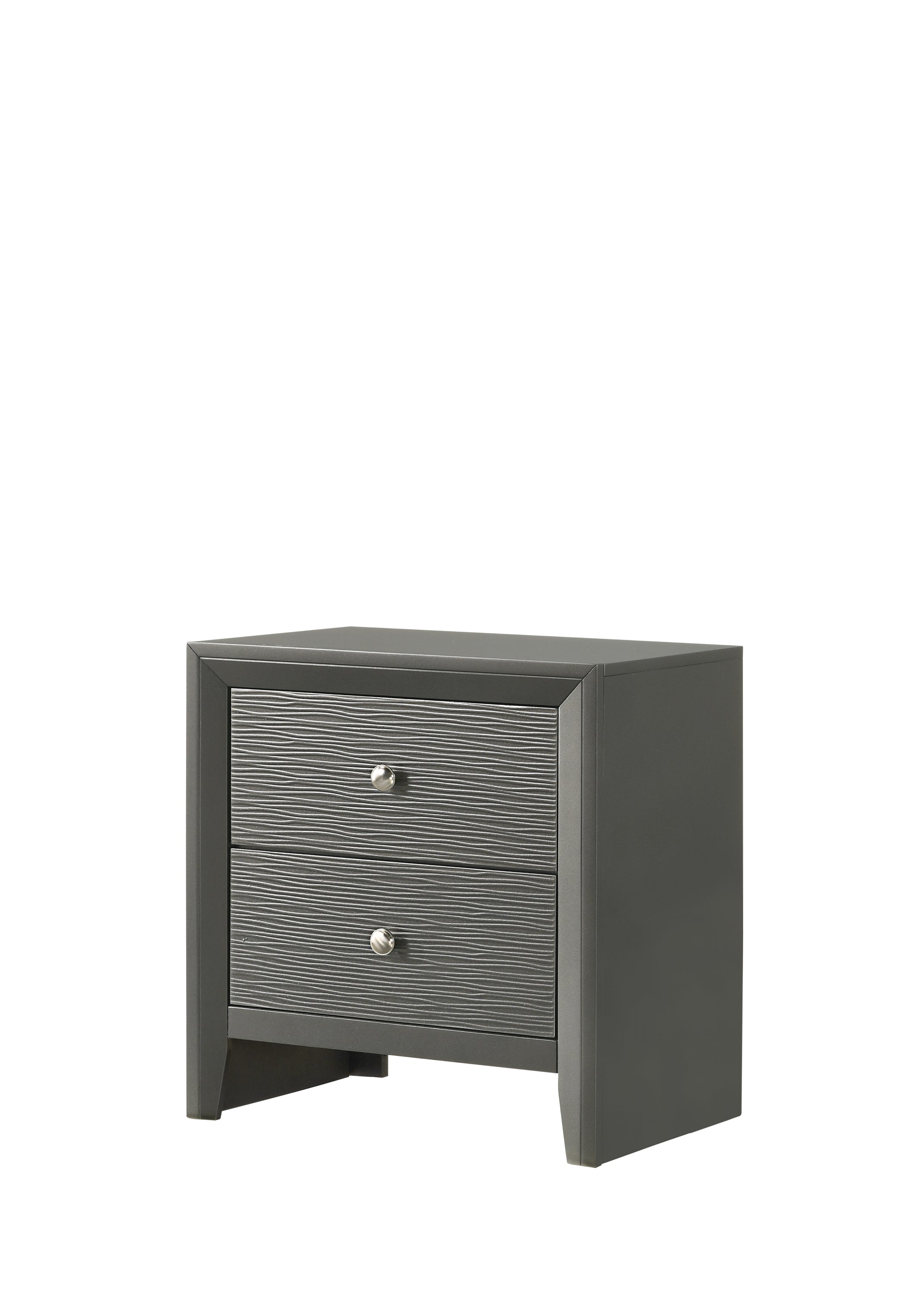 Denker Night Stand Gun Metal - Luna Furniture