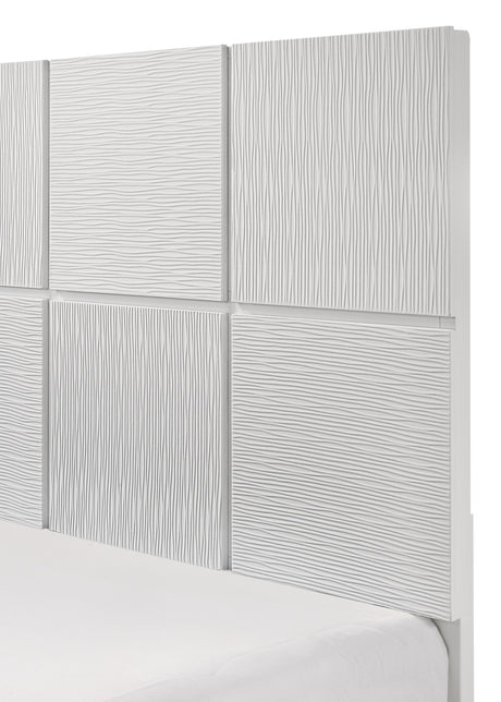 Denker White Full Panel Bed from Crown Mark - Luna Furniture