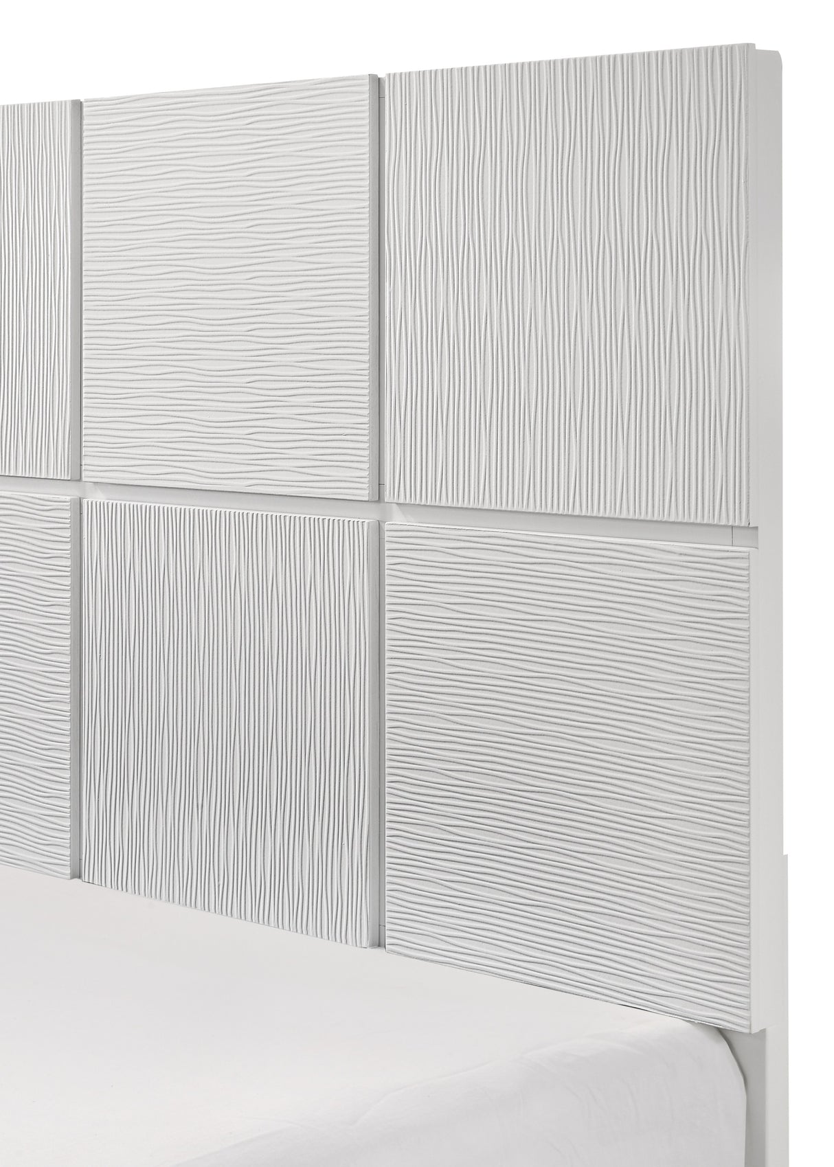 Denker White King Panel Bed from Crown Mark - Luna Furniture