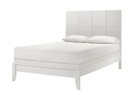 Denker White King Panel Bed from Crown Mark - Luna Furniture