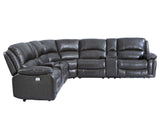 Denver Charcoal Dual-Power 6-Piece Sectional from Steve Silver - Luna Furniture