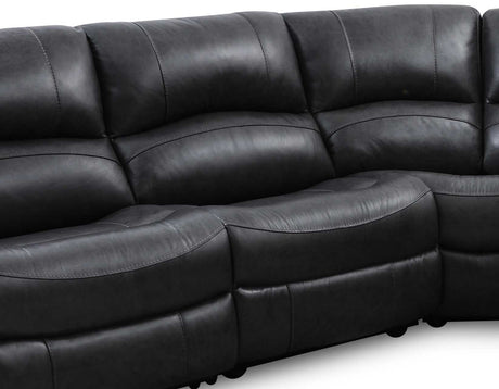 Denver Leather Armless Chair, Charcoal from Steve Silver - Luna Furniture