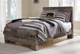 Derekson Full Panel Bed with Mirrored Dresser and 2 Nightstands in Multi Gray from Ashley - Luna Furniture