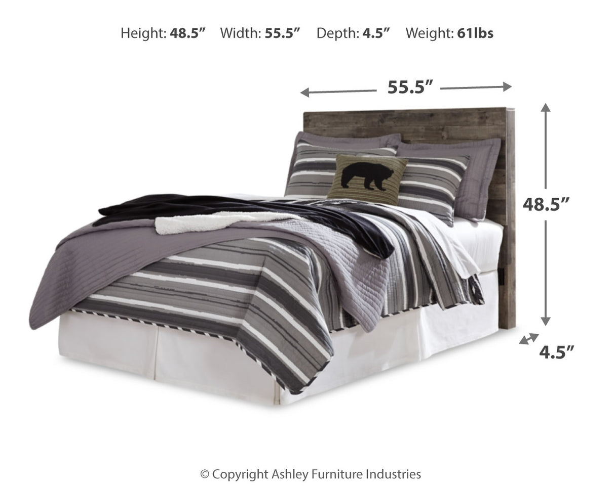 Derekson Full Panel Headboard Bed with Dresser in Multi Gray from Ashley - Luna Furniture
