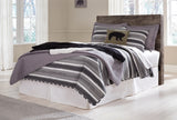 Derekson Full Panel Headboard Bed with Mirrored Dresser, Chest and 2 Nightstands in Multi Gray from Ashley - Luna Furniture