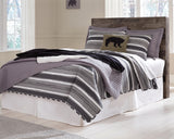 Derekson Full Panel Headboard Bed with Mirrored Dresser in Multi Gray from Ashley - Luna Furniture