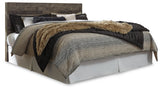 Derekson King Panel Headboard Bed with Mirrored Dresser, Chest and 2 Nightstands in Multi Gray from Ashley - Luna Furniture