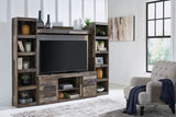 Derekson Multi Gray 4-Piece Entertainment Center from Ashley - Luna Furniture