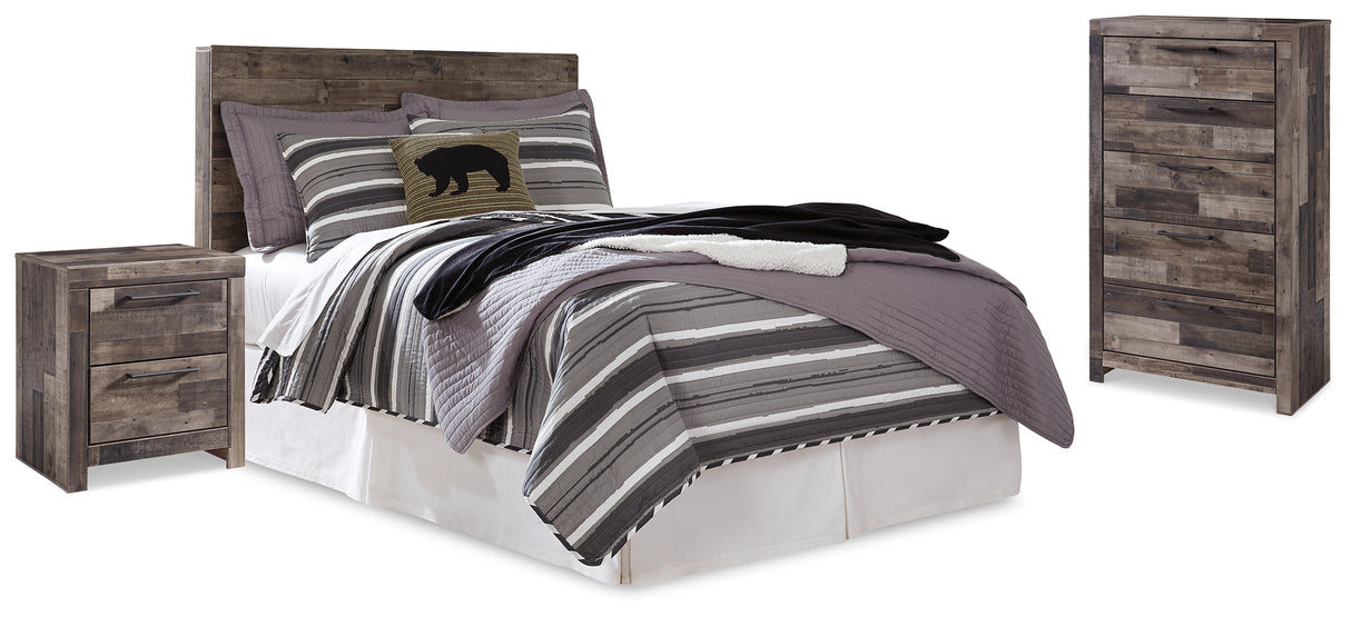 Derekson Multi Gray Full Panel Headboard, Chest and Nightstand from Ashley - Luna Furniture
