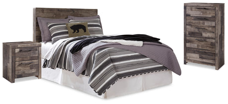Derekson Multi Gray Full Panel Headboard, Chest and Nightstand from Ashley - Luna Furniture