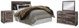 Derekson Multi Gray Queen Panel Headboard, Dresser, Mirror and Nightstand from Ashley - Luna Furniture