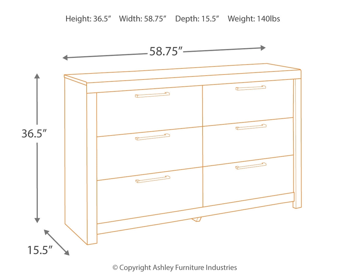 Derekson Multi Gray Queen Panel Storage Bed, Dresser and 2 Nightstand from Ashley - Luna Furniture