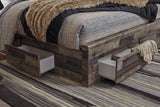 Derekson Multi Gray Queen Panel Storage Bed, Dresser and 2 Nightstand from Ashley - Luna Furniture