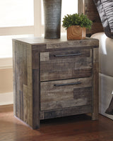 Derekson Multi Gray Queen Storage Bed, 2 Chests and 2 Nightstands from Ashley - Luna Furniture