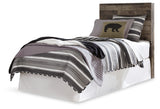 Derekson Twin Panel Headboard Bed with Mirrored Dresser, Chest and Nightstand in Multi Gray from Ashley - Luna Furniture