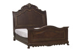 Deryn Park Cherry 5-Piece Queen Sleigh Bedroom Set (Queen Bed, Nightstand, Dresser, Mirror, Chest) from Homelegance - Luna Furniture