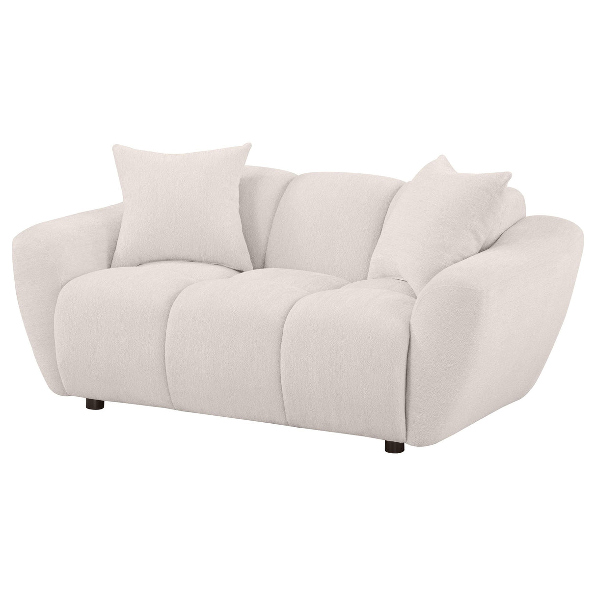 Destino Greige Chenille Upholstered Splayed Arm Loveseat from Coaster - Luna Furniture