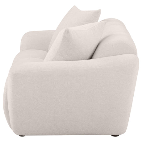 Destino Greige Chenille Upholstered Splayed Arm Loveseat from Coaster - Luna Furniture