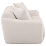 Destino Greige Chenille Upholstered Splayed Arm Loveseat from Coaster - Luna Furniture