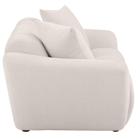 Destino Greige Chenille Upholstered Splayed Arm Loveseat from Coaster - Luna Furniture