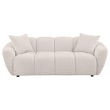 Destino Greige Chenille Upholstered Splayed Arm Sofa from Coaster - Luna Furniture