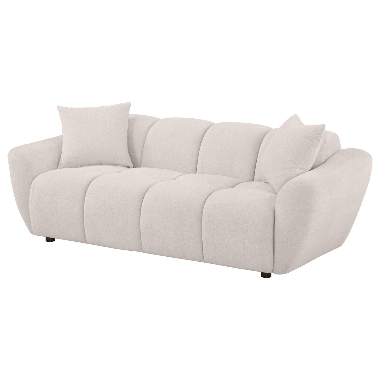 Destino Greige Chenille Upholstered Splayed Arm Sofa from Coaster - Luna Furniture
