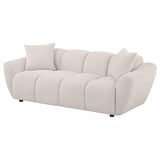 Destino Greige Chenille Upholstered Splayed Arm Sofa from Coaster - Luna Furniture