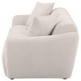 Destino Greige Chenille Upholstered Splayed Arm Sofa from Coaster - Luna Furniture