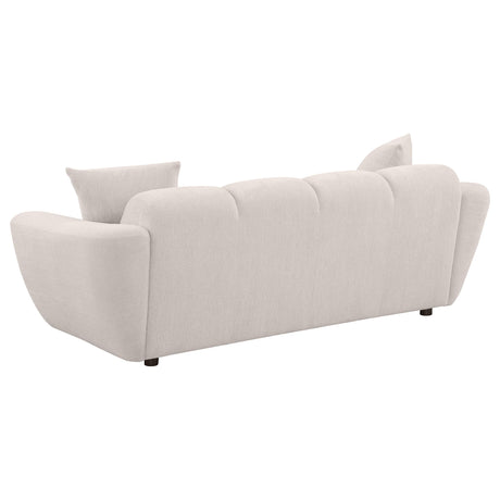 Destino Greige Chenille Upholstered Splayed Arm Sofa from Coaster - Luna Furniture