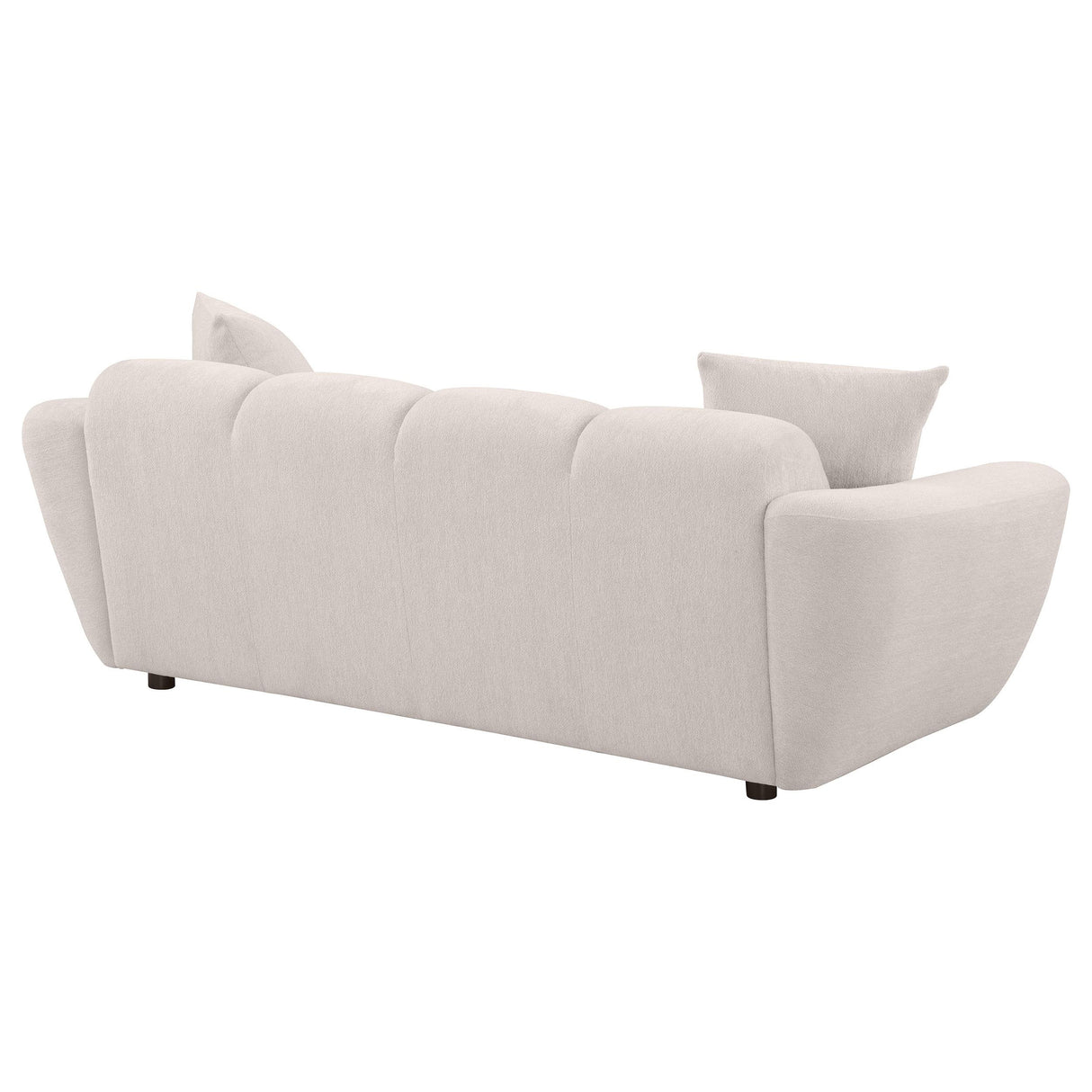 Destino Greige Chenille Upholstered Splayed Arm Sofa from Coaster - Luna Furniture