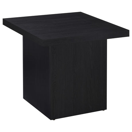 Devar Black 2-Piece Square Cocktail Coffee End Table Set from Coaster - Luna Furniture