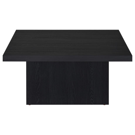 Devar Black 2-Piece Square Cocktail Coffee End Table Set from Coaster - Luna Furniture