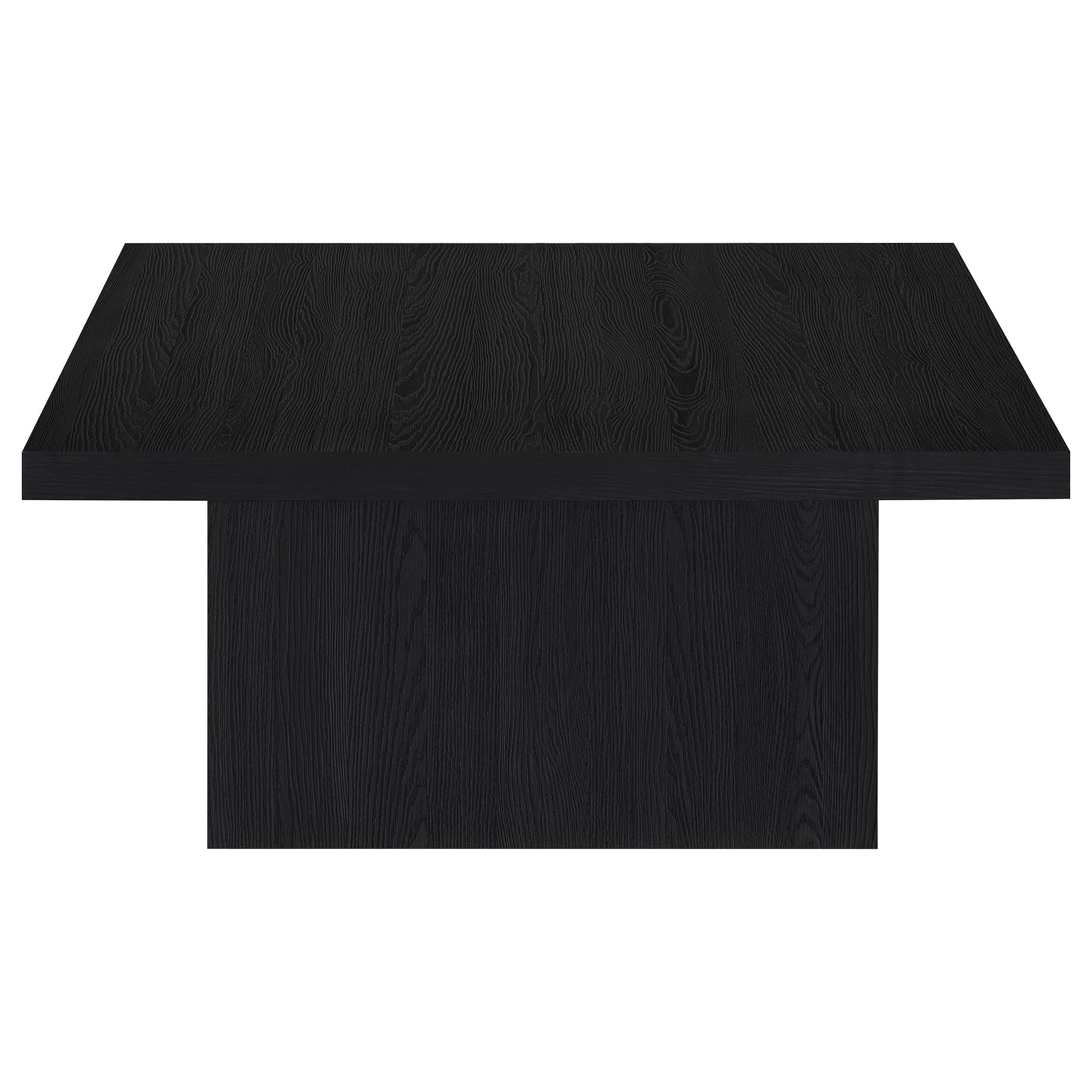 Coaster Devar Black 2-Piece Square Cocktail Coffee End Table Set