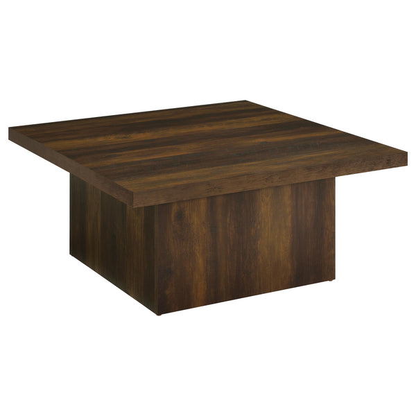 Devar Dark Pine Square Engineered Wood Cocktail Coffee Table
