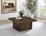 Devar Dark Pine Square Engineered Wood Cocktail Coffee Table from Coaster - Luna Furniture