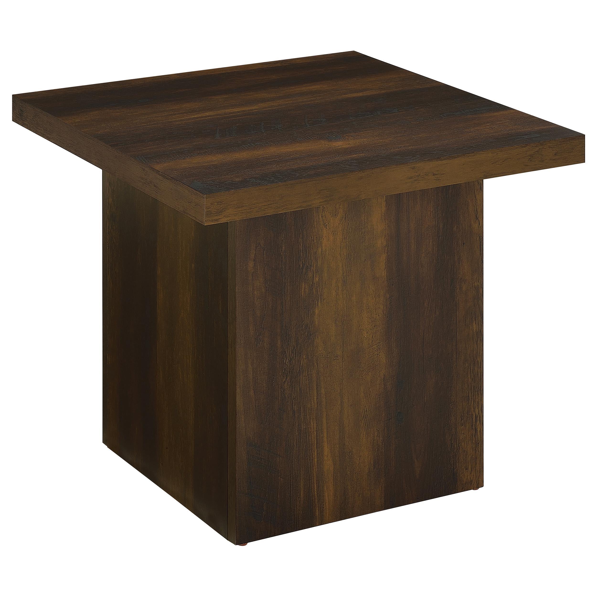 新品！Apero Wood Table LOWタイプ ブラウン 大幅値引き！ Devar Dark Pine Square Engineered Wood Side End Table – Luna Furniture