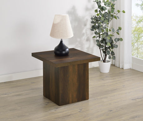 Devar Dark Pine Square Engineered Wood Side End Table from Coaster - Luna Furniture