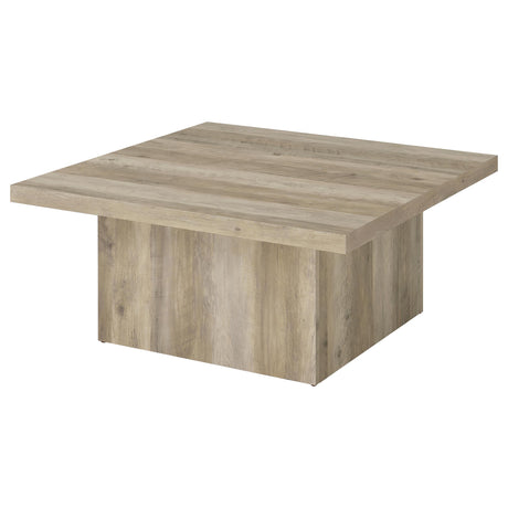 Devar Distressed Pine 2-Piece Square Coffee End Table Set from Coaster - Luna Furniture