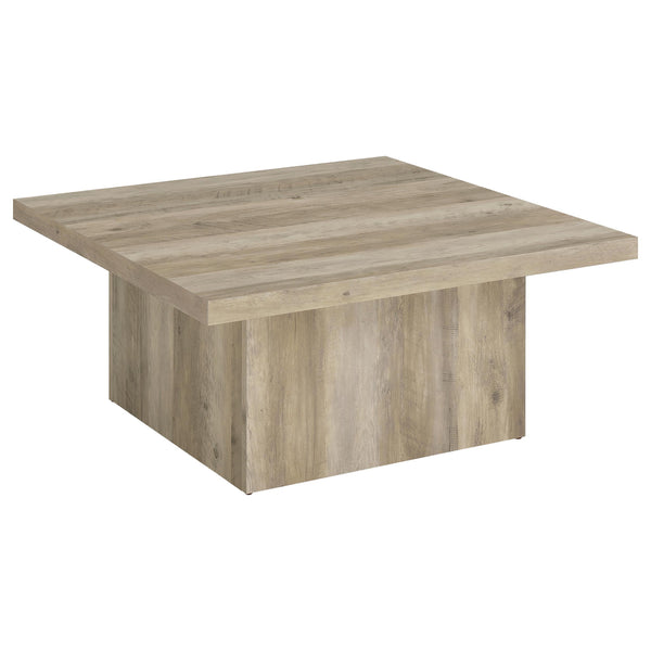 Devar Distressed Pine Square Engineered Wood Coffee Table