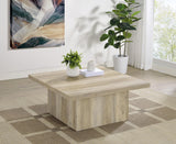 Devar Distressed Pine Square Engineered Wood Coffee Table from Coaster - Luna Furniture