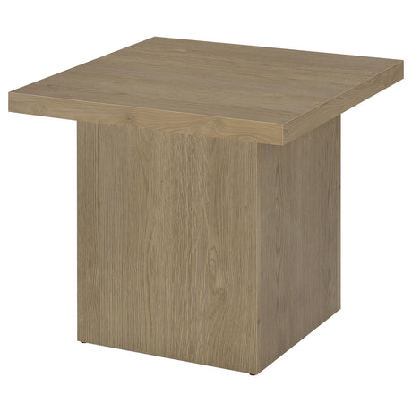 Devar Latte Square Engineered Wood Side End Table from Coaster - Luna Furniture
