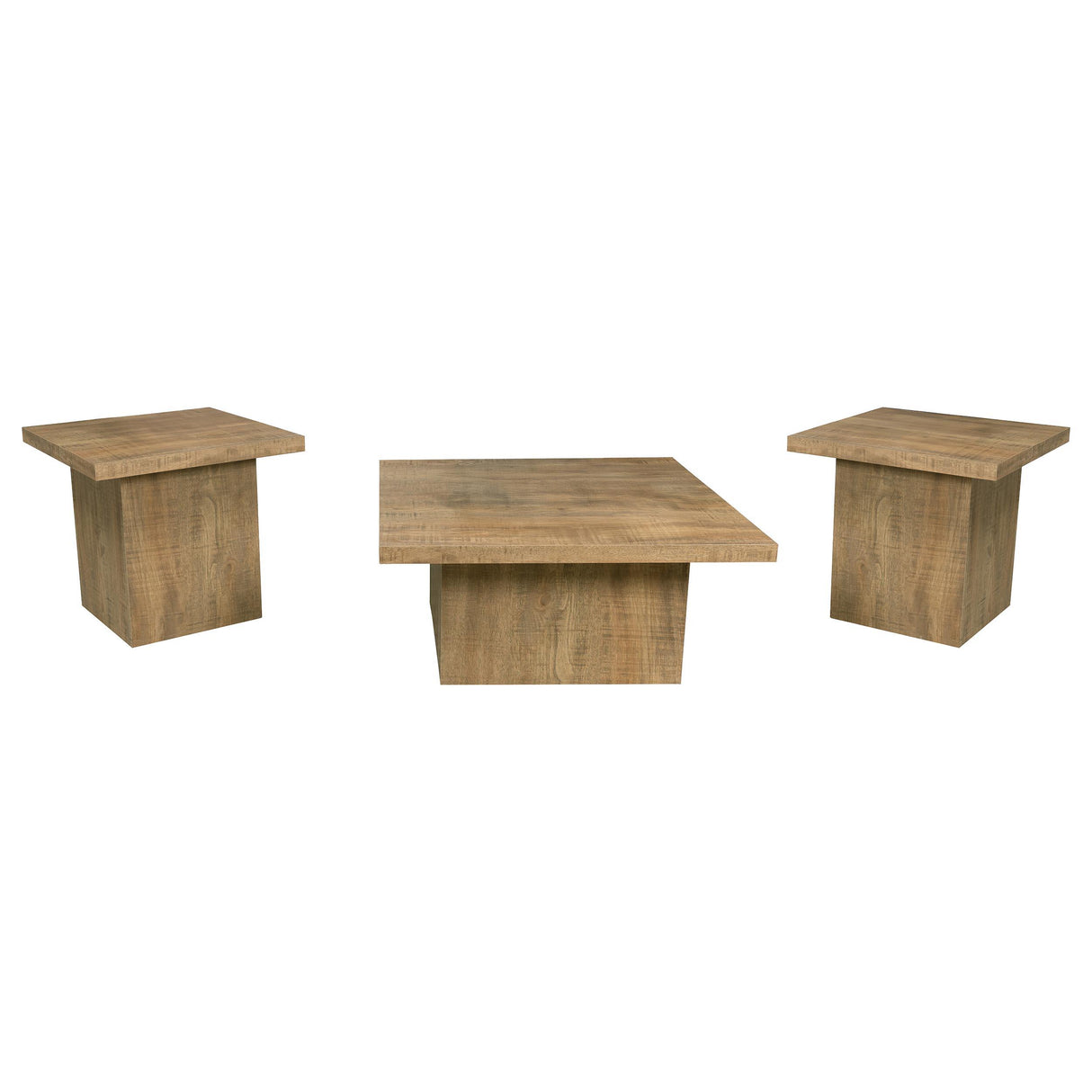 Devar Mango 3-Piece Square Coffee and End Table Set from Coaster - Luna Furniture