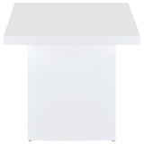Devar White High Gloss 2-Piece Square Coffee End Table Set from Coaster - Luna Furniture