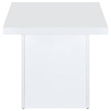 Devar White High Gloss 2-Piece Square Coffee End Table Set from Coaster - Luna Furniture