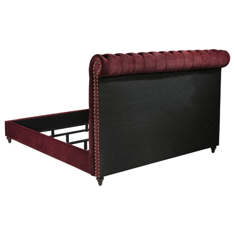 Devon Red and Dark Oak 4-Piece California King Bedroom Set from Coaster - Luna Furniture