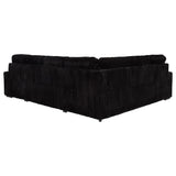 Devonshire Black Sleeper Sectional Sofa with Storage Chaise from Coaster - Luna Furniture